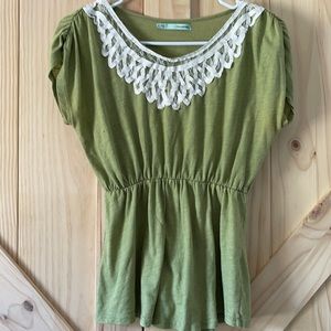 Green blouse